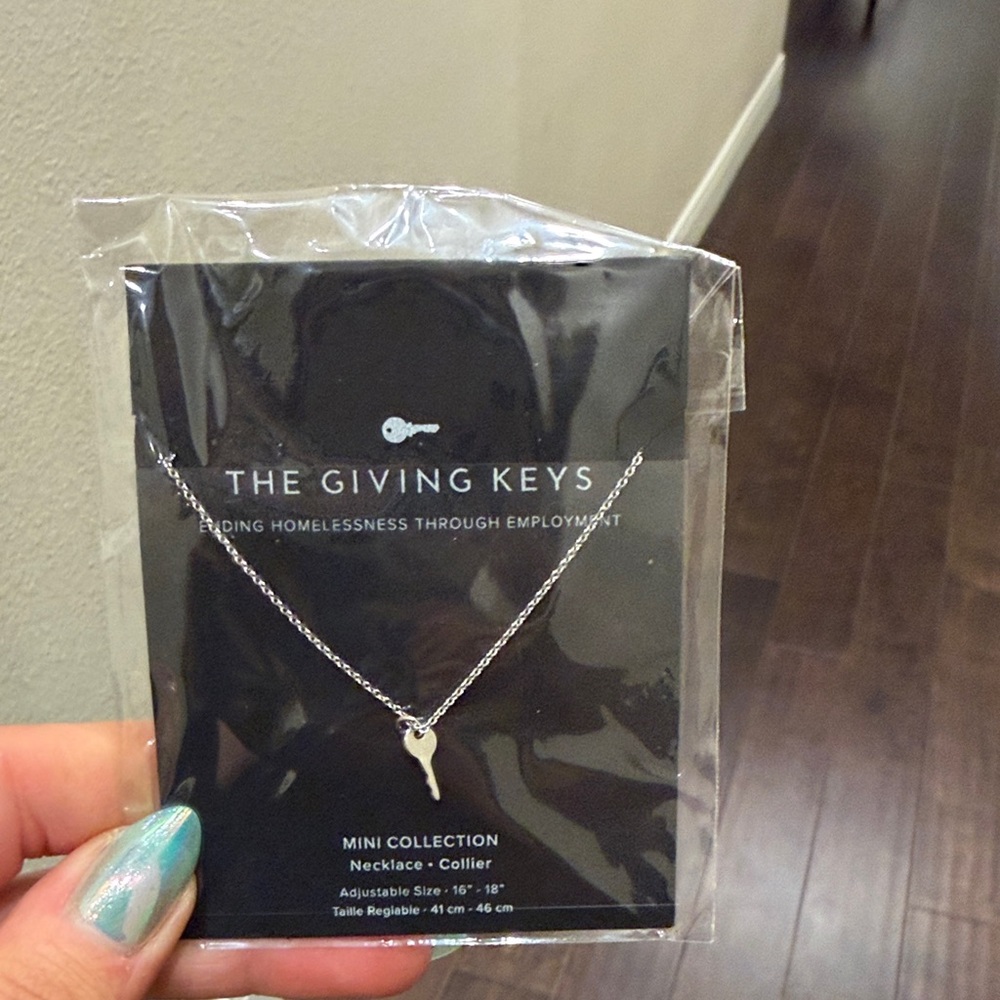 The Giving Keys Silver Mini Key Necklace